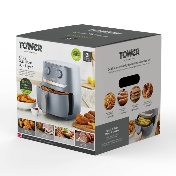 Tower Vortx Air Fryer with Manual Controls, 1500W, 3.8L Wayfair.co.uk